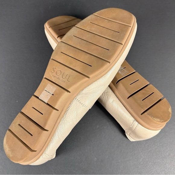 ❤️ NATURALIZER Soul Leyla Flats Comfort Loafers Size 9M Beige Leather - Picture 7 of 9